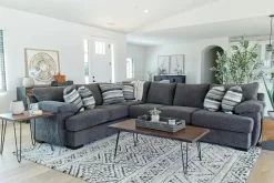 Bermuda Tux Sofa Sectional In Victory Sterling, Left Facing
