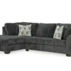 Biddeford Sofa Chaise In Shadow, Left Facing