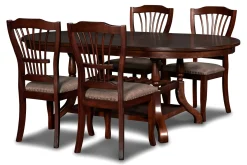Bixby Oval Dining Table & 4 Chairs In Espresso