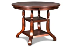Bixby Round Counter Height Dining Table & 4 Stools In Espresso