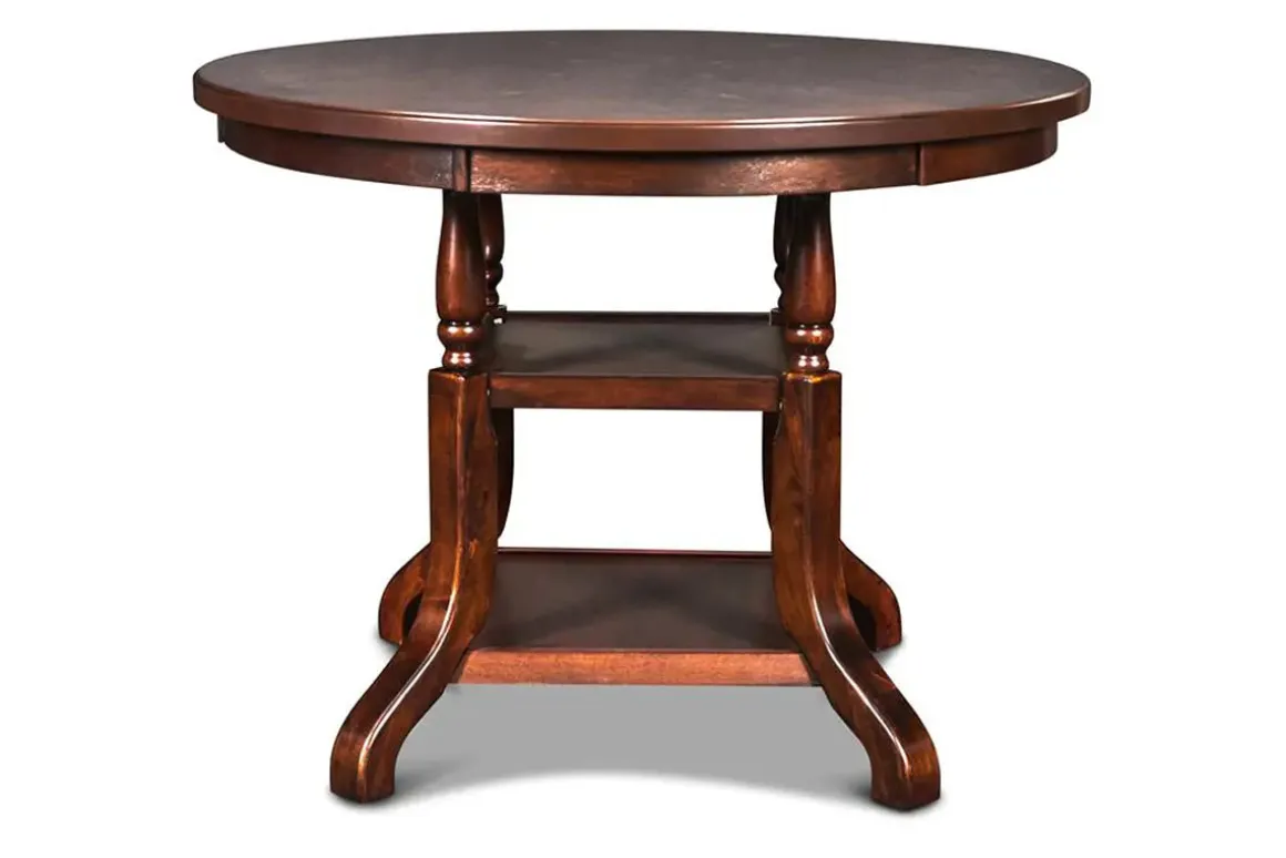 Bixby Round Counter Height Dining Table & 4 Stools In Espresso