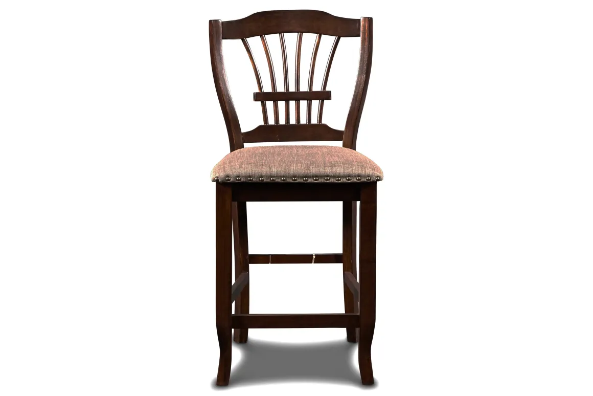 Bixby Round Counter Height Dining Table & 4 Stools In Espresso