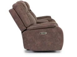 Blake 2 Power Console Loveseat In Reina Bark
