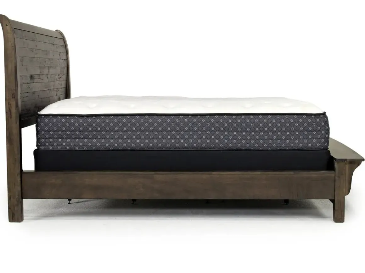 Blue Ridge Panel Bed In Rustic Gray, Queen