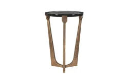 Bohdi Outdoor Round Accent Table In Gold