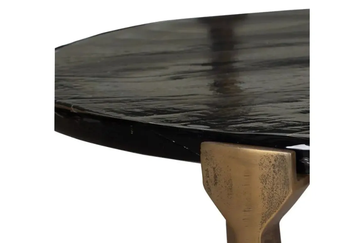 Bohdi Outdoor Round Coffee Table In Gold