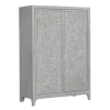 Boho Chic Armoire In Washed White