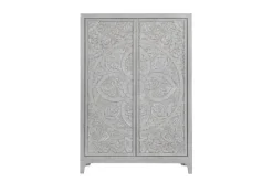 Boho Chic Armoire In Washed White