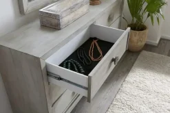 Boho Chic Dresser In Washed White