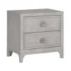 Boho Chic Nightstand In Washed White