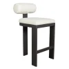 Bolster Outdoor Barstool In White
