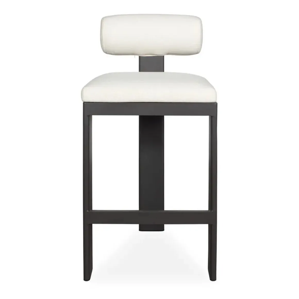 Bolster Outdoor Barstool In White