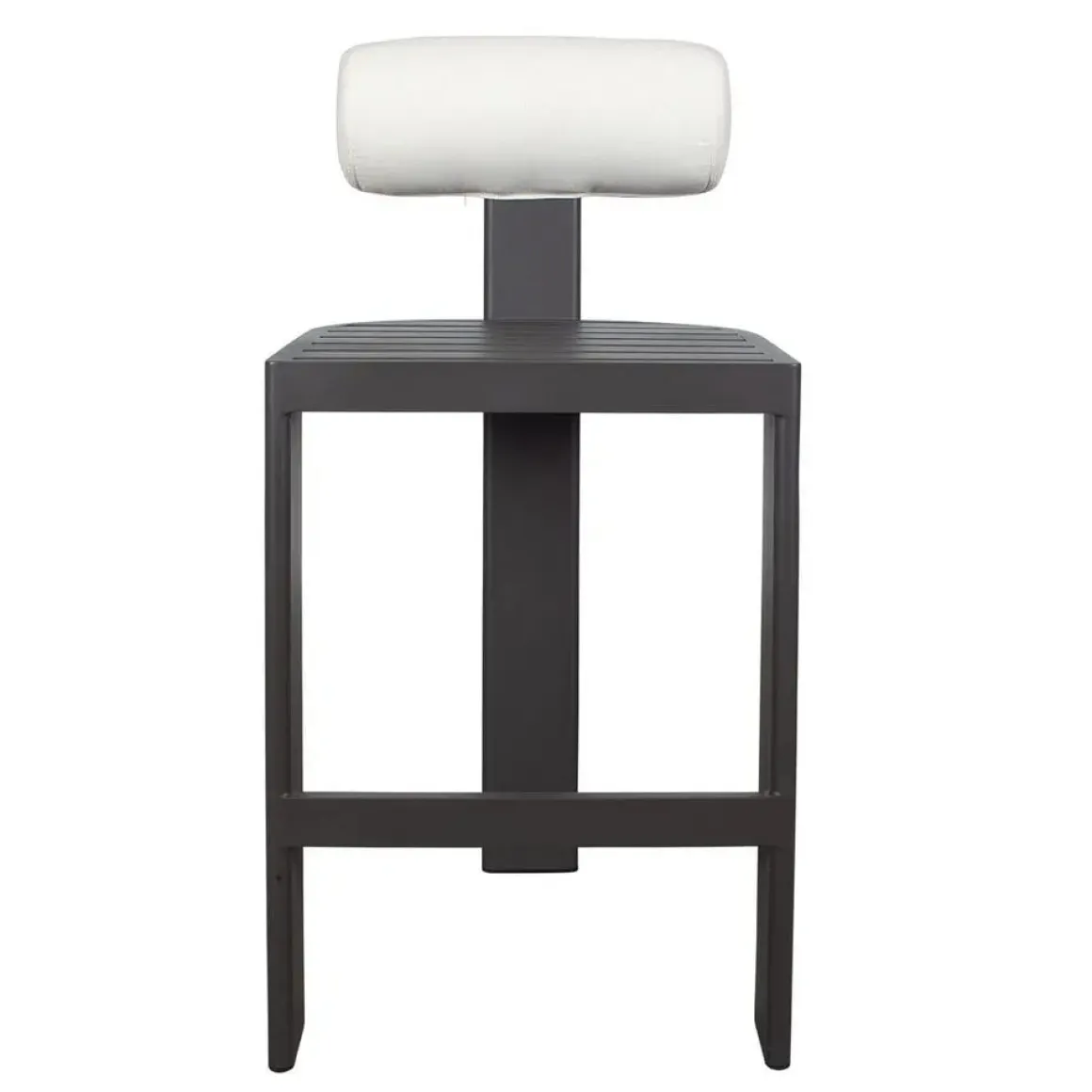 Bolster Outdoor Barstool In White