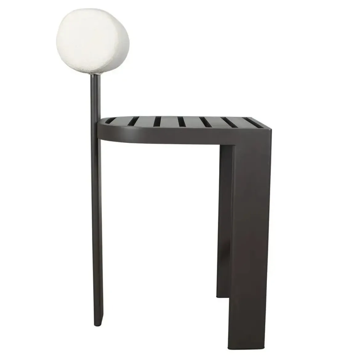 Bolster Outdoor Barstool In White
