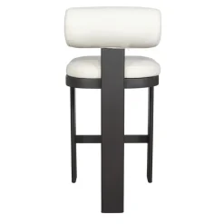 Bolster Outdoor Barstool In White