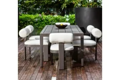 Bolster Outdoor Side Chair In White