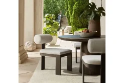 Bolster Outdoor Side Chair In White