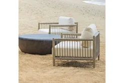 Borneo Outdoor Lounge Chair In Brown