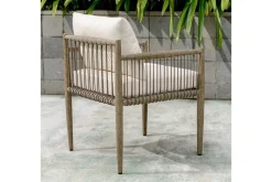 Borneo Outdoor Side Chair In Brown