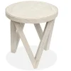 Bostwick Round End Table In Coconut Cream