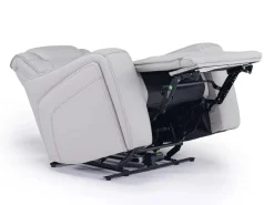 Bowden 2 Power Recliner In Blanca Light Gray Leather