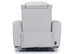 Bowden 2 Power Recliner In Blanca Light Gray Leather