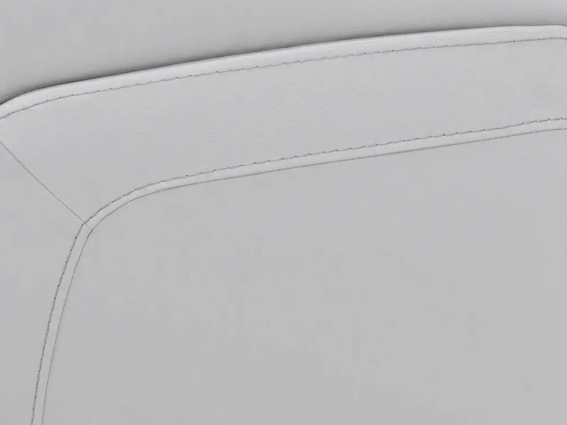 Bowden 2 Power Sofa W/ Drop Down Table In Blanca Light Gray Leather