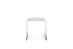 Bowie End Table In Clear Acrylic/Brushed Stainless Steel