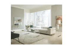 Bowie End Table In Clear Acrylic/Brushed Stainless Steel