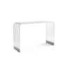 Bowie Sofa Table In Clear Acrylic/Brushed Stainless Steel