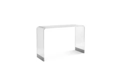 Bowie Sofa Table In Clear Acrylic/Brushed Stainless Steel