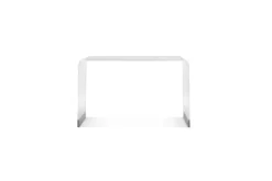 Bowie Sofa Table In Clear Acrylic/Brushed Stainless Steel