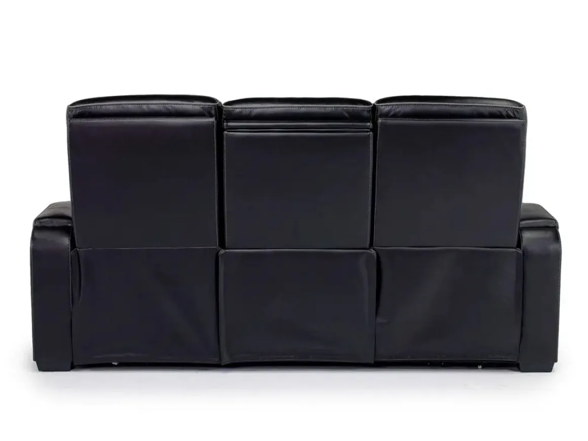 Boyington 2 Power Console Loveseat In Gray Leather