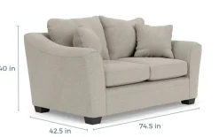 Brazil Loveseat In Dano Fossil