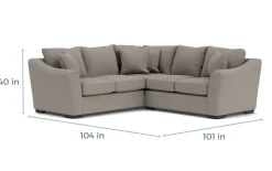 Brazil Tux Loveseat Sectional, Left Facing - Custom Order