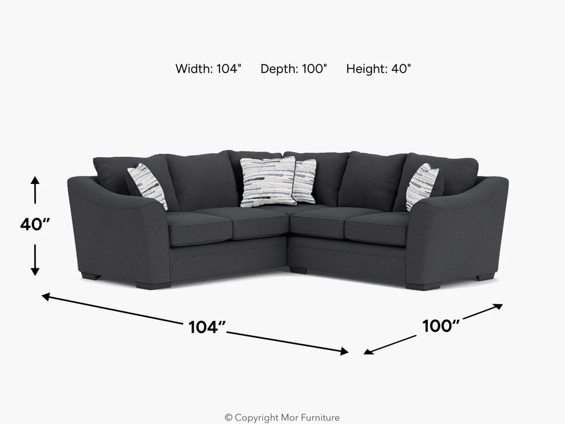Brazil Tux Loveseat Sectional, Left Facing - Custom Order