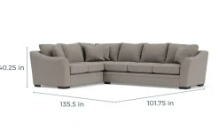 Brazil Tux Sofa Sectional, Left Facing - Custom Order