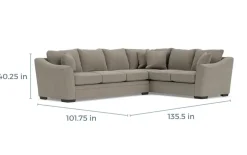 Brazil Tux Sofa Sectional, Left Facing - Custom Order