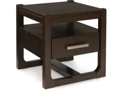 Breckington End Table In Dark Brown