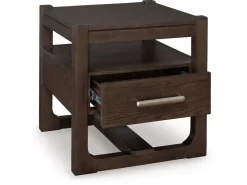 Breckington End Table In Dark Brown