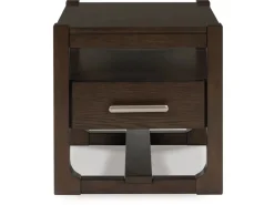 Breckington End Table In Dark Brown
