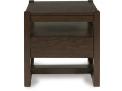 Breckington End Table In Dark Brown