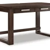 Breckington Office Desk In Dark Brown