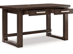 Breckington Office Desk In Dark Brown