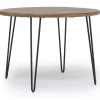 Brennan Round Dining Table In Golden Brown