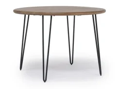 Brennan Round Dining Table In Golden Brown