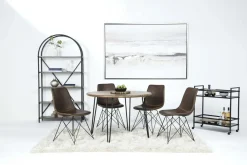 Brennan Round Dining Table & 4 Chairs In Theo Slate