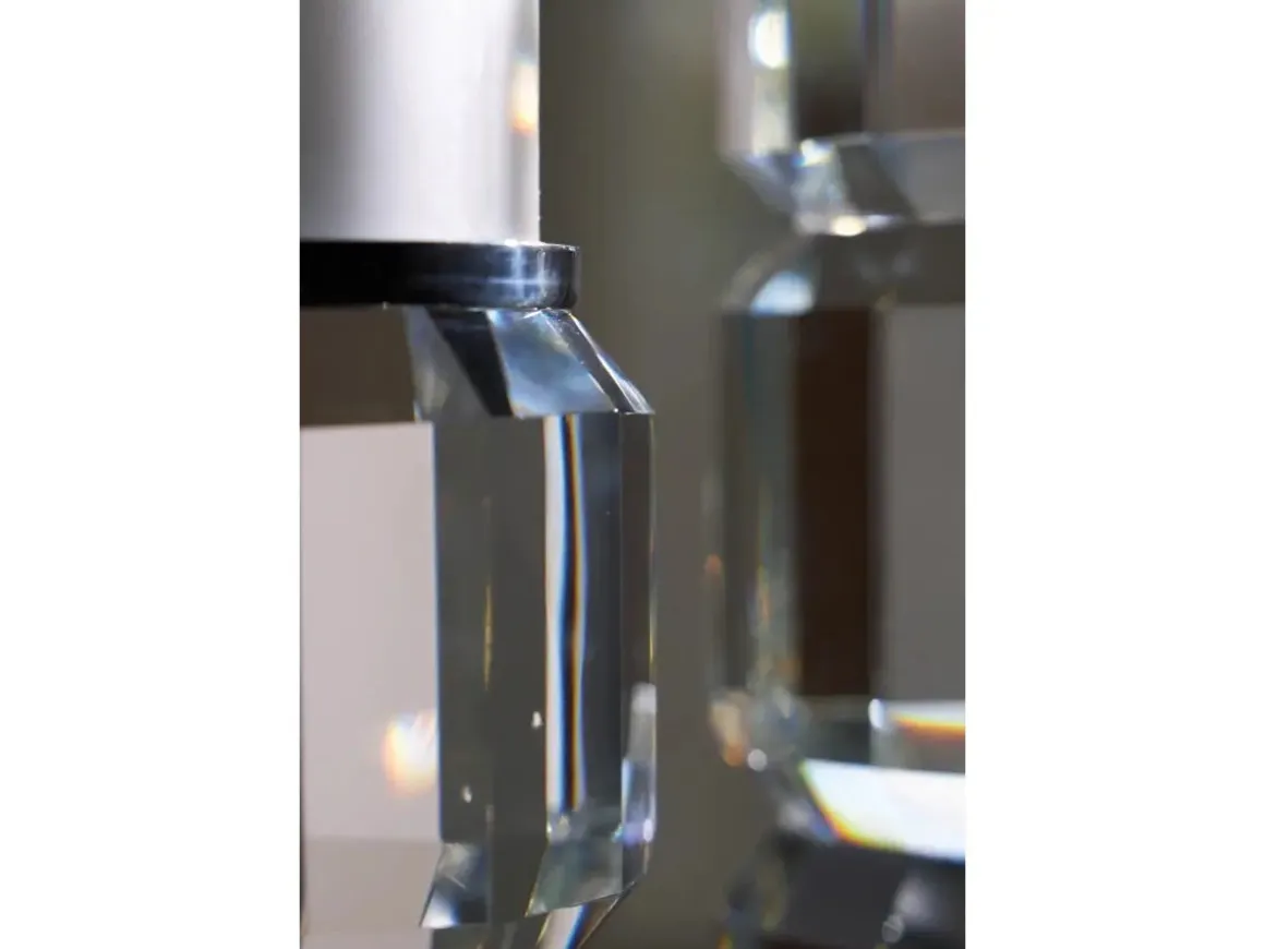 Brentley Candleholders In Clear Crystal Silver, Set Of 2