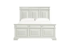 Bridgestone Panel Bed, Dresser, Mirror & Nightstand In Antique White, Queen