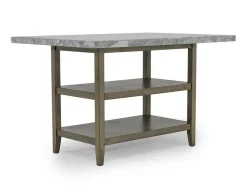 Brighton Counter Height Dining Table & 6 Stools In Gray